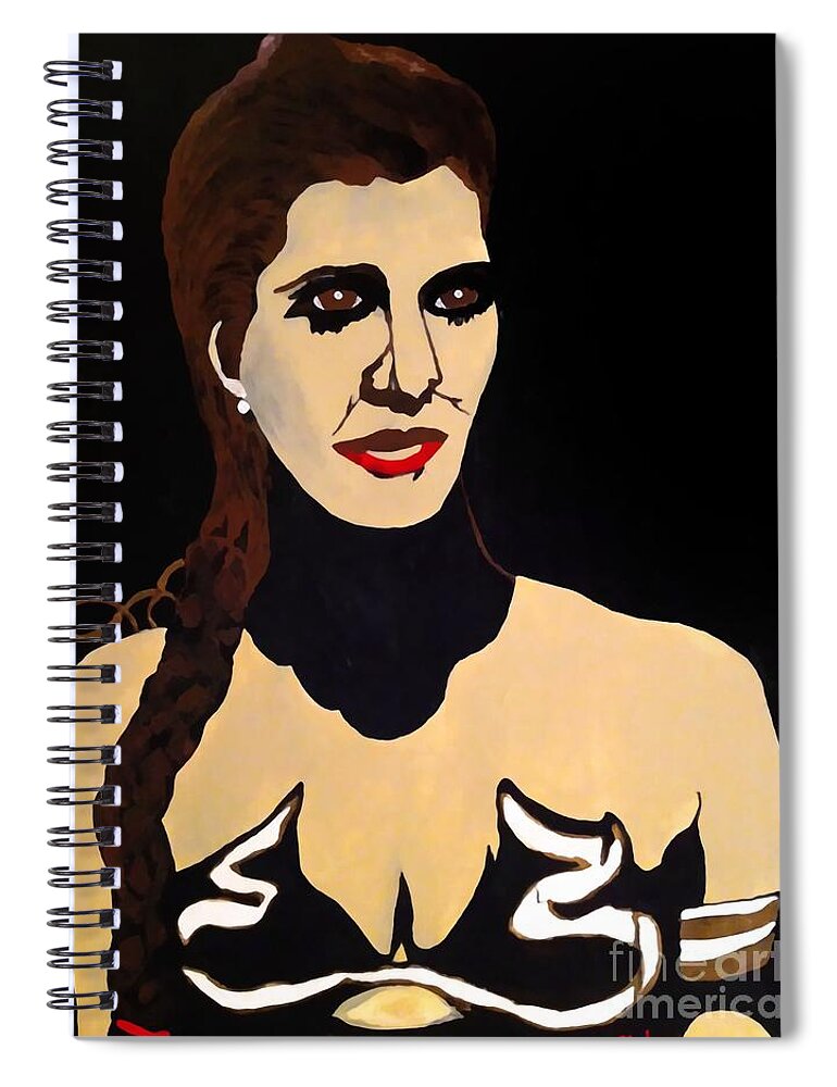 Slave Leia Impression Spiral Notebook featuring the painting Slave Leia Artistic Impression--Lg by Saundra Myles