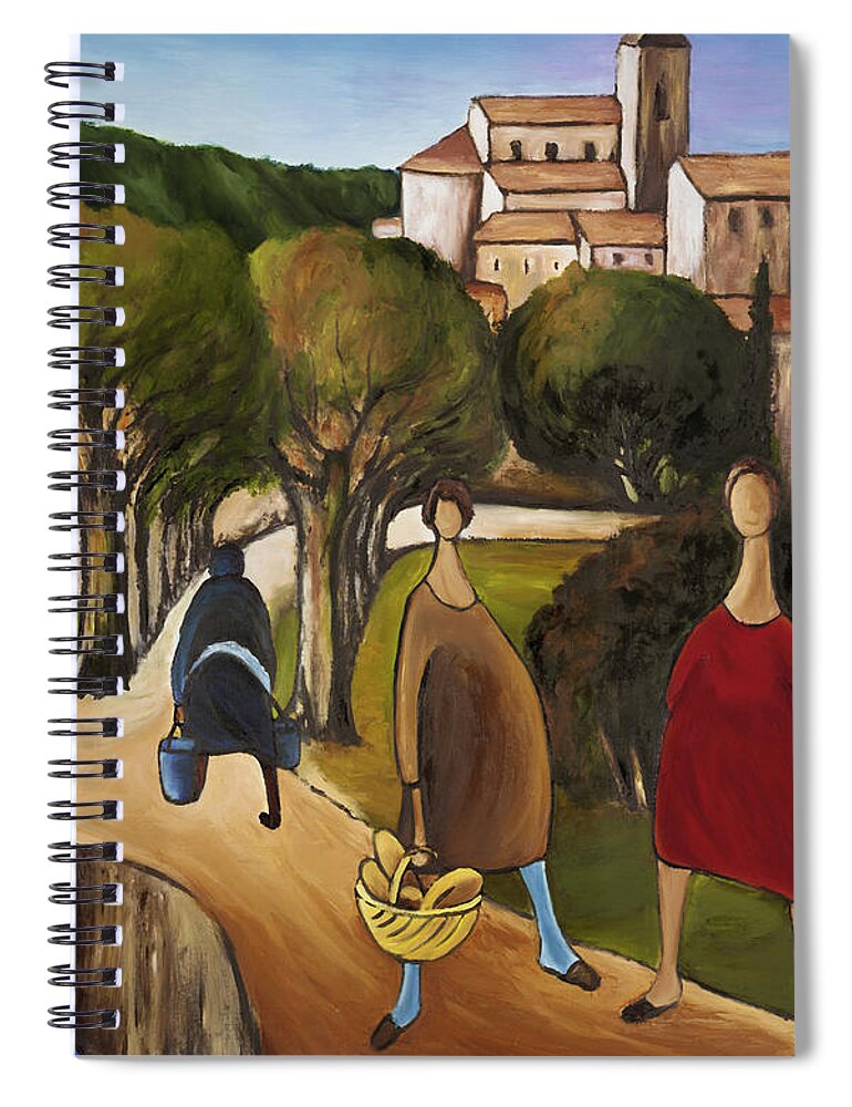 Le Provence Art Print Spiral Notebook featuring the painting Slice Of Life 2 Provence by William Cain