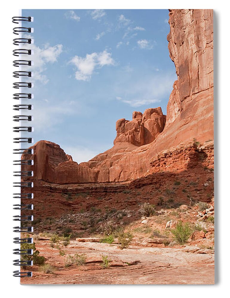 Scenics Spiral Notebook featuring the photograph Slickrock In Park Avenue Canyon by Jeffgoulden