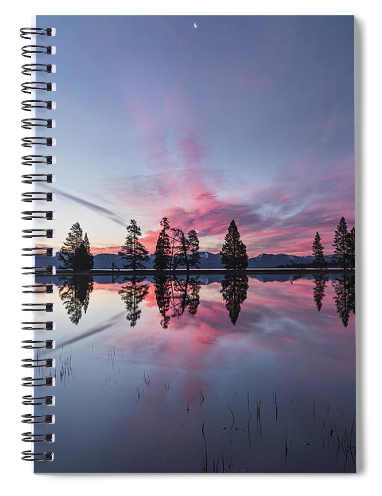 Art Spiral Notebook featuring the photograph Slide into the Day by Jon Glaser