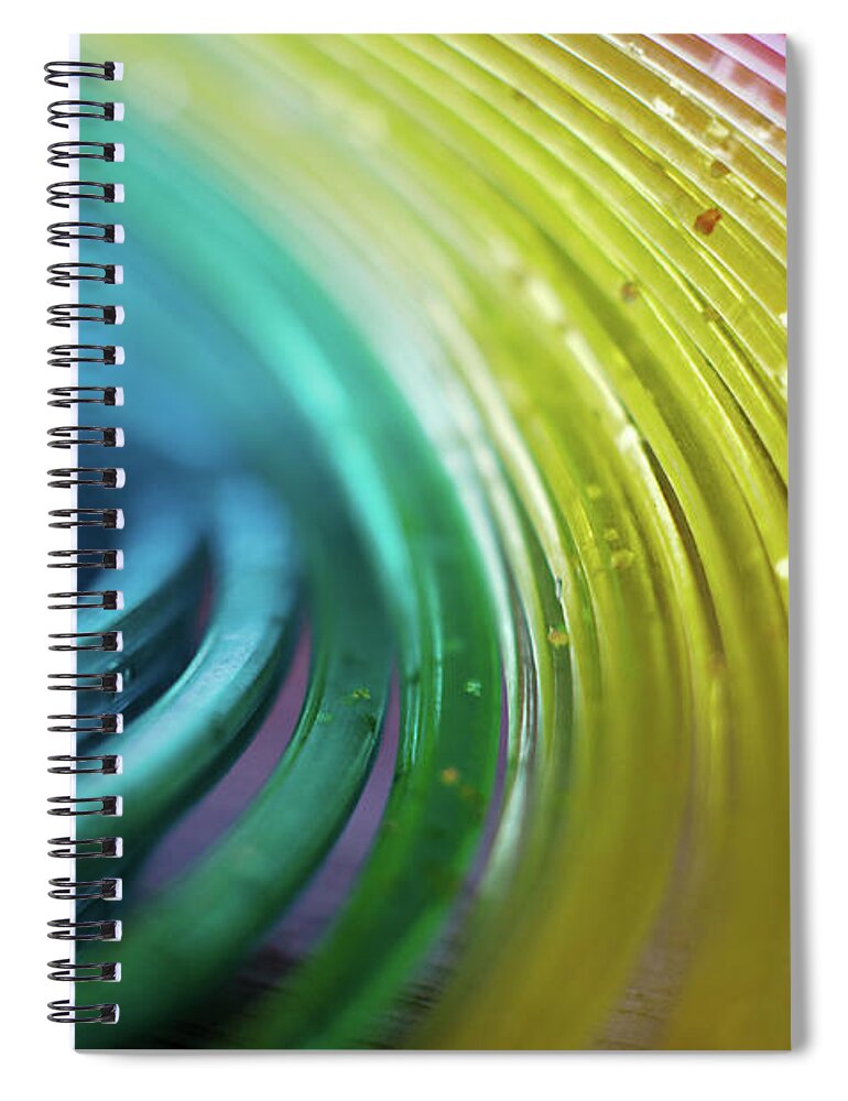 Toy Spiral Notebook featuring the photograph Slinky Toy Up Close by My Inner Child Photography