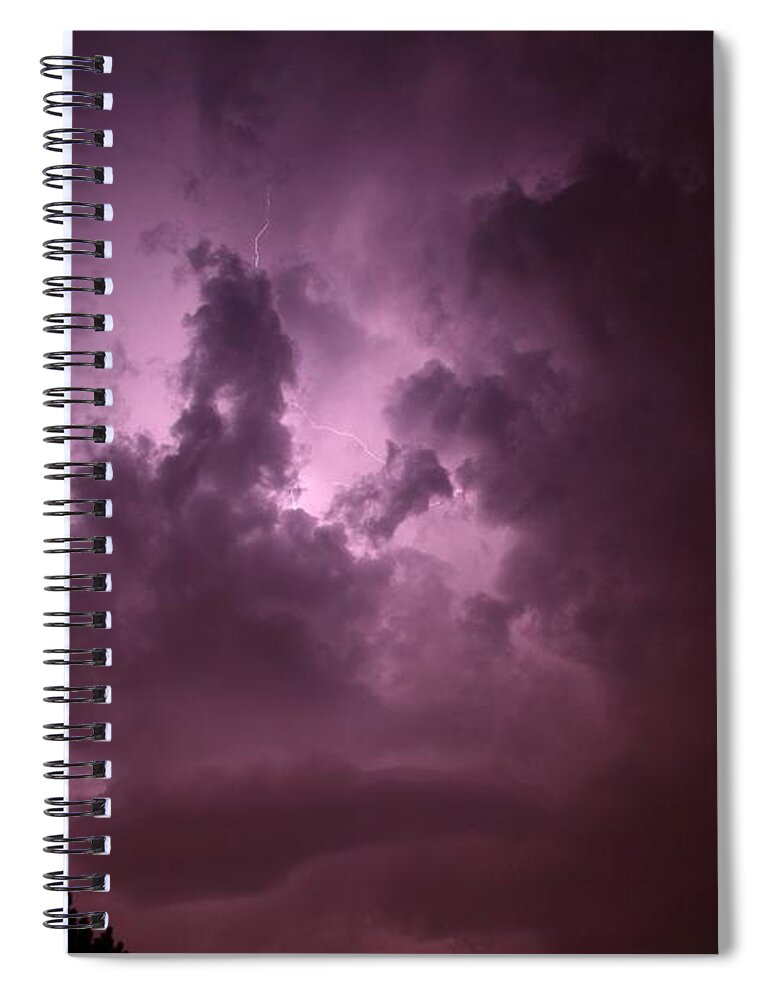 Stormscape Spiral Notebook featuring the photograph Small But Eruptive Cell North of Kearney by NebraskaSC