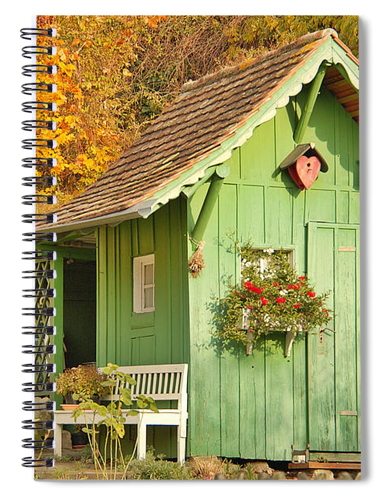 Architecture Spiral Notebook featuring the photograph Small garden House by Amanda Mohler