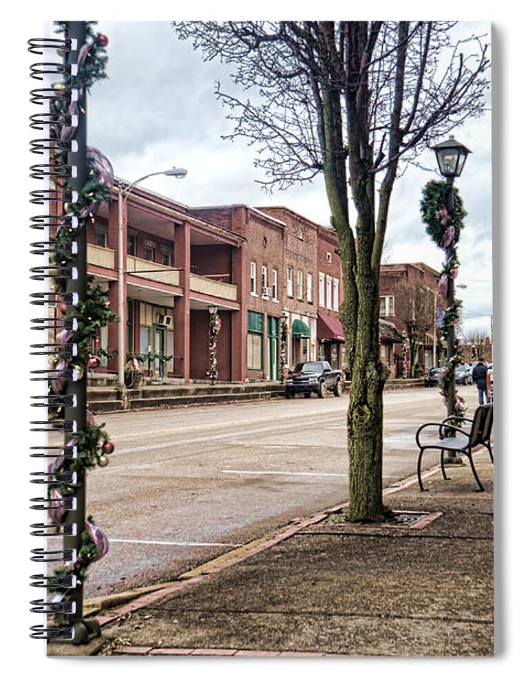 Sharon Spiral Notebook featuring the photograph Small Town Christmas by Sharon Popek