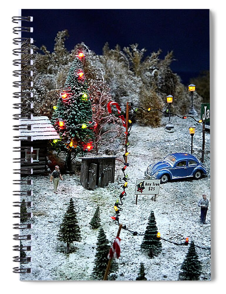 Small Spiral Notebook featuring the photograph Small World - Jane's Christmas Trees by Richard Reeve