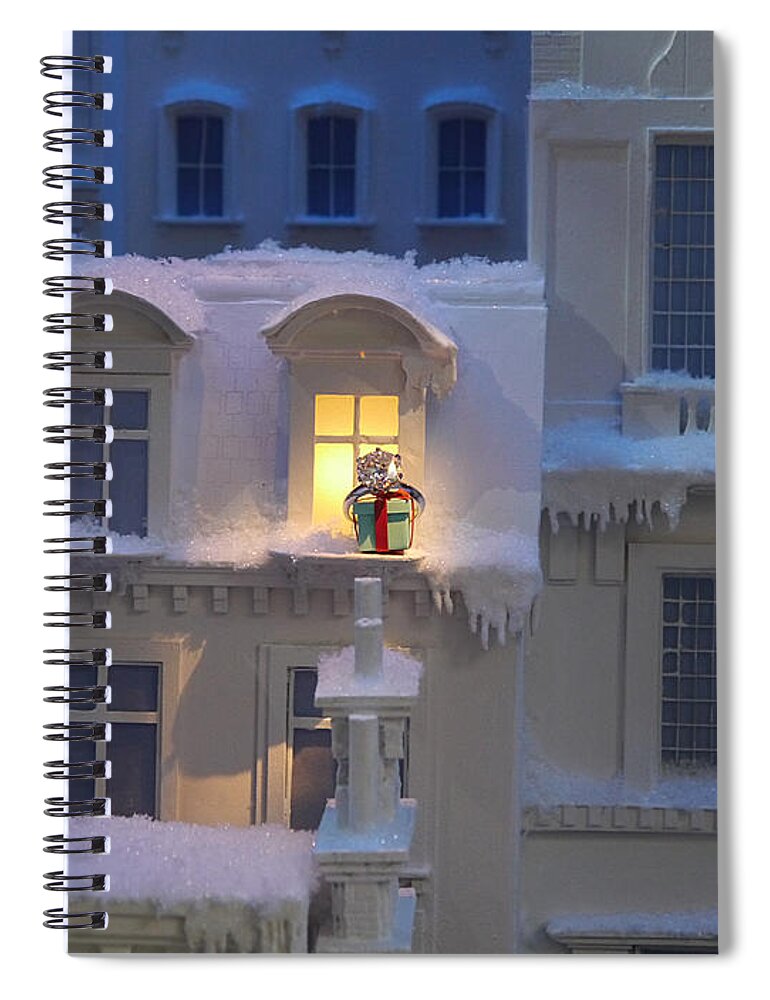 Small Spiral Notebook featuring the photograph Small World - Tiffany Christmas 4 by Richard Reeve