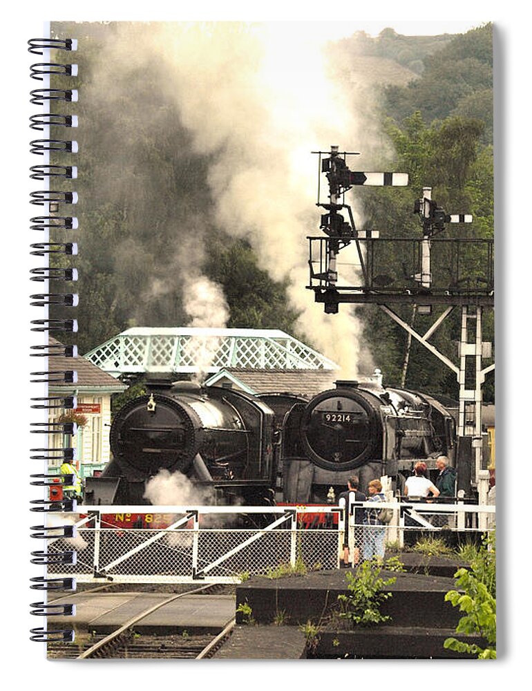 Railways Spiral Notebook featuring the photograph Smoke And Steam by Richard Denyer