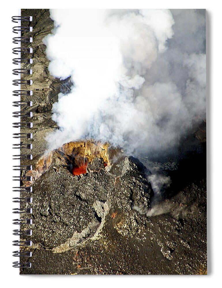 Lava Spiral Notebook featuring the photograph Smoker by Eric Swan