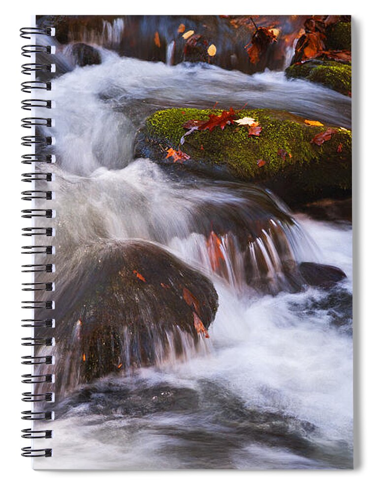 Stream Spiral Notebook featuring the photograph Smoky Mtn stream - 429 by Paul W Faust - Impressions of Light
