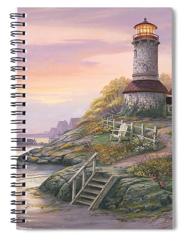 Michael Humphries Spiral Notebook featuring the painting Smooth Sailing by Michael Humphries