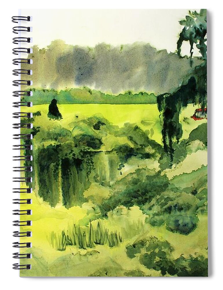 Kudzu Spiral Notebook featuring the painting Smothered by Elizabeth Carr