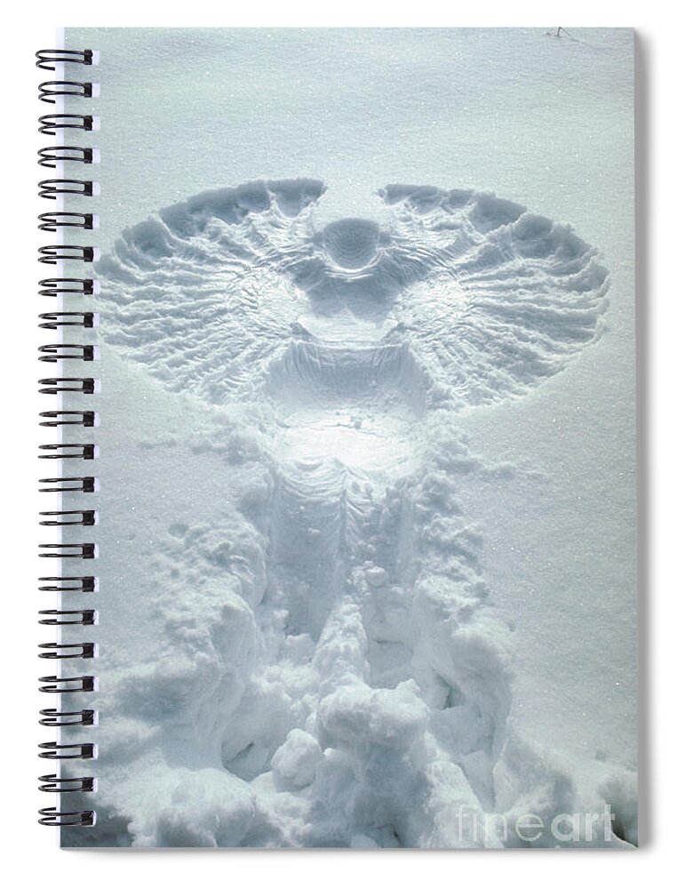 Snow Spiral Notebook featuring the photograph Snow Angel by Bill Longcore