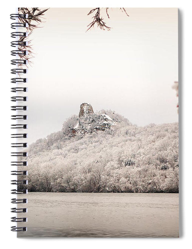 Sugarloaf Spiral Notebook featuring the photograph Snow covered Sugarloaf by Al Mueller
