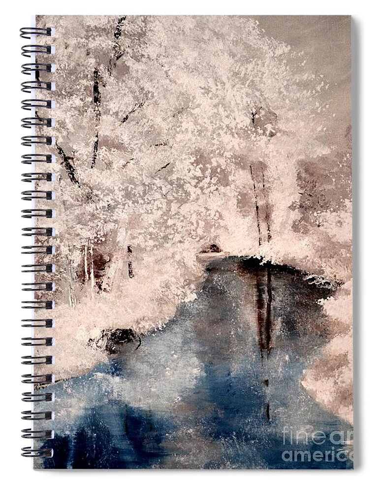 Snow Spiral Notebook featuring the painting Winter Wonderland by Denise Tomasura