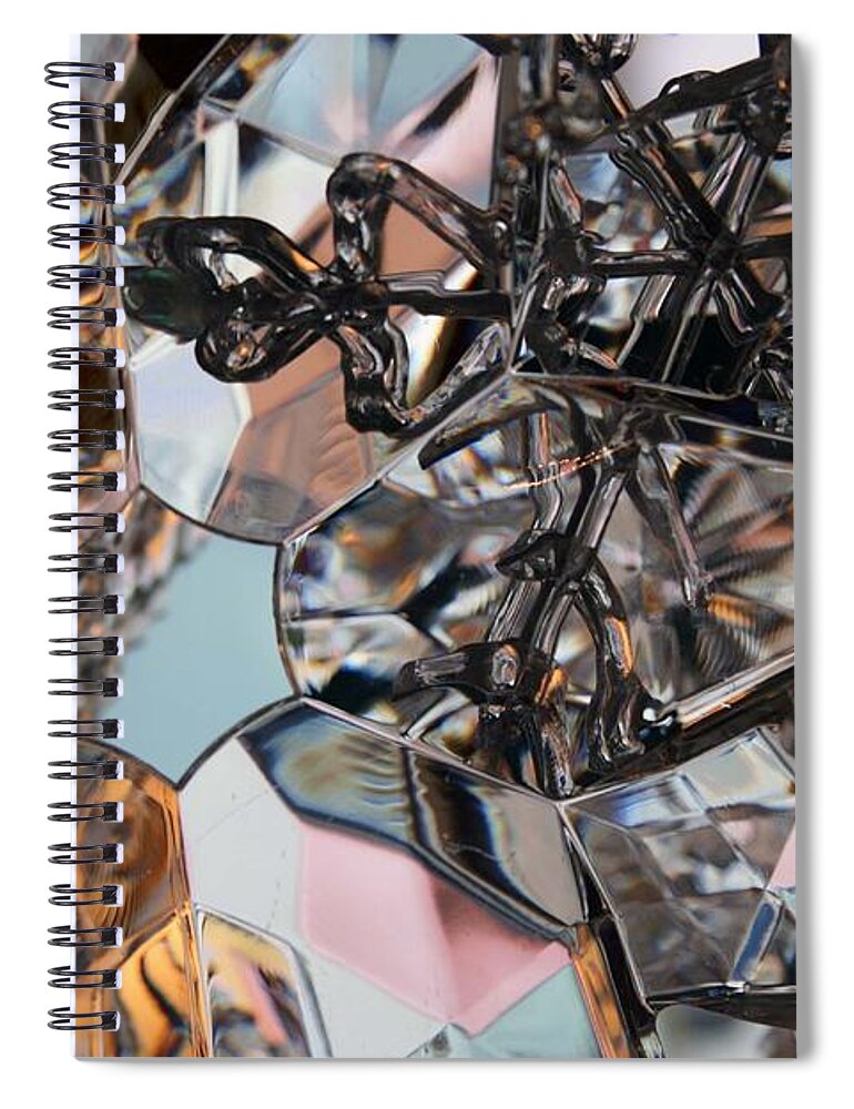 Abstract Spiral Notebook featuring the photograph Snowflakes #1 by Crystal Nederman