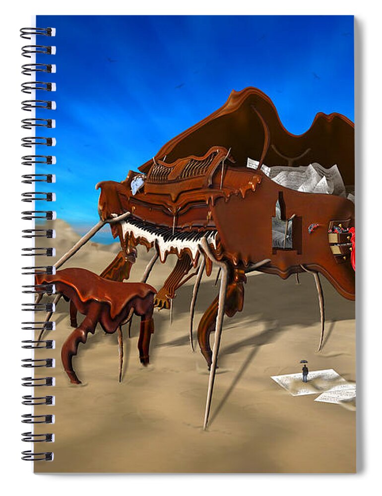 Surrealism Spiral Notebook featuring the photograph Soft Grand Piano by Mike McGlothlen