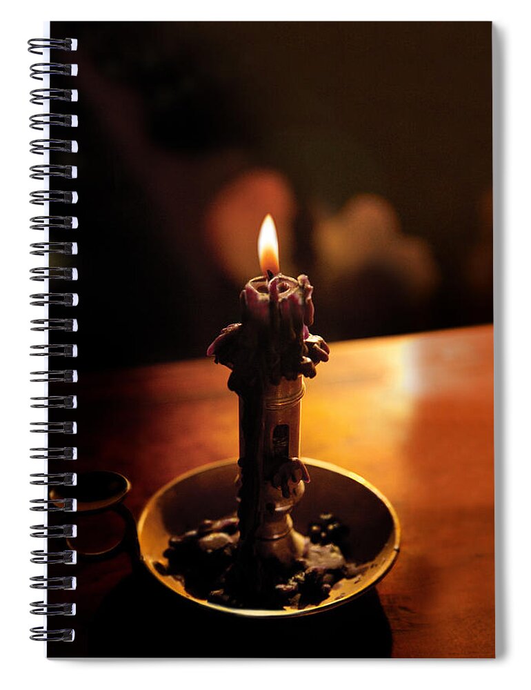 Candle Photographs Spiral Notebook featuring the digital art Soft Light by David Davies