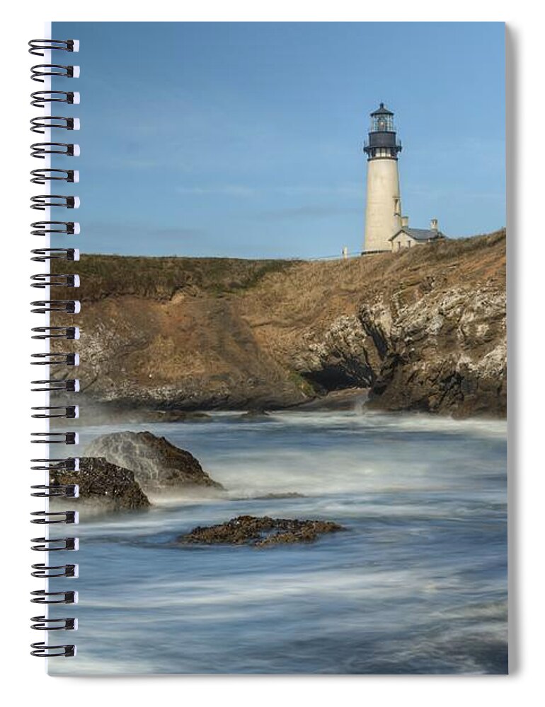 Yaquina Head Spiral Notebook featuring the photograph Soft Surf 0013 by Kristina Rinell