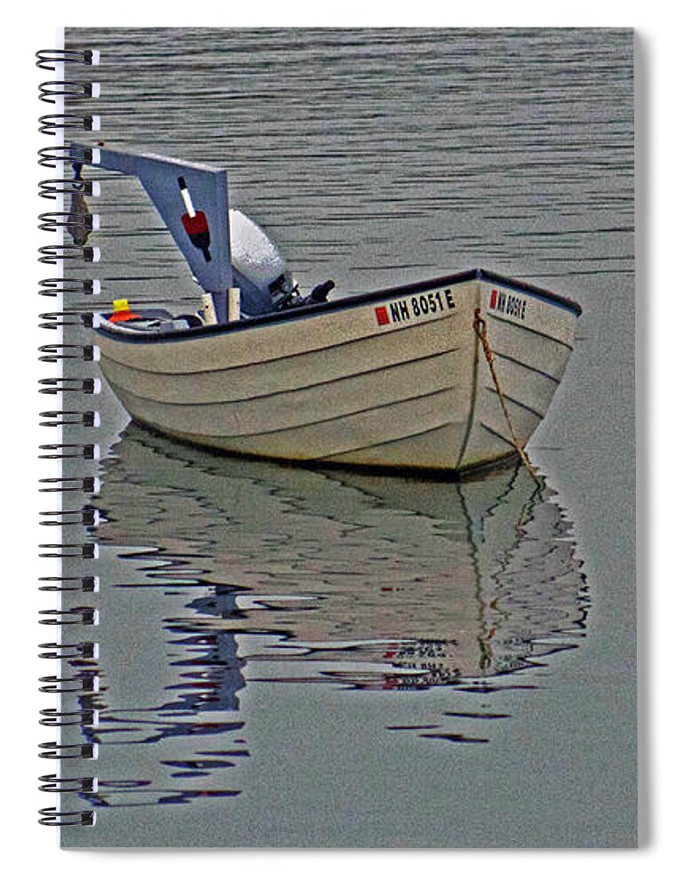 Boat Spiral Notebook featuring the photograph Solitary by Lily K