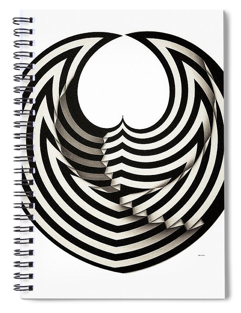 Art Spiral Notebook featuring the digital art Sombrero Vueltiao by Rafael Salazar