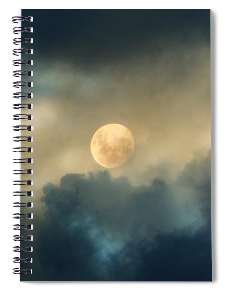 Moon Spiral Notebook featuring the photograph Song To The Moon by Georgiana Romanovna