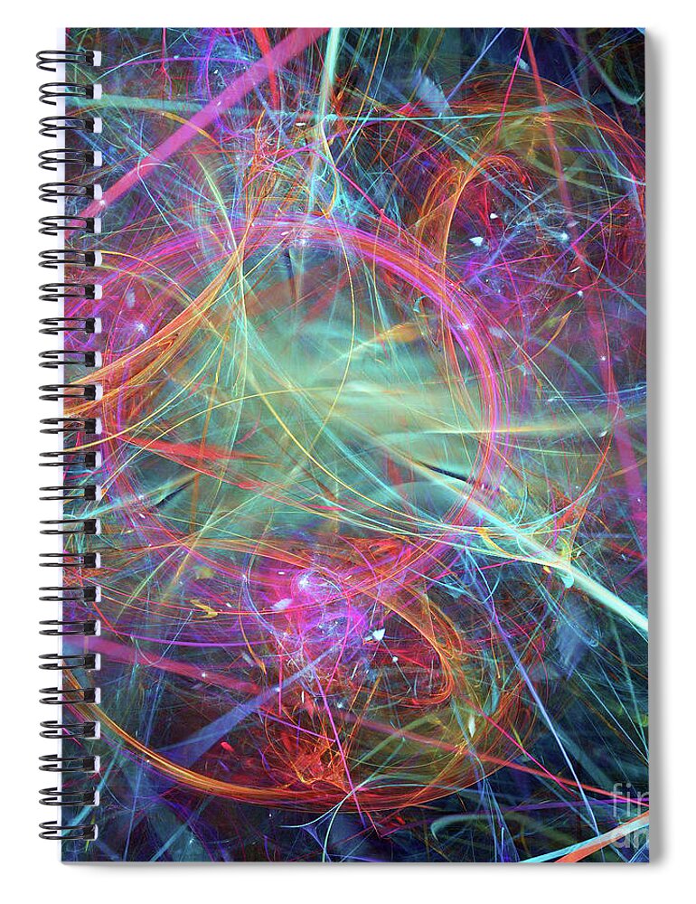 Soul Spiral Notebook featuring the digital art Sonogram Of The Soul by Margie Chapman