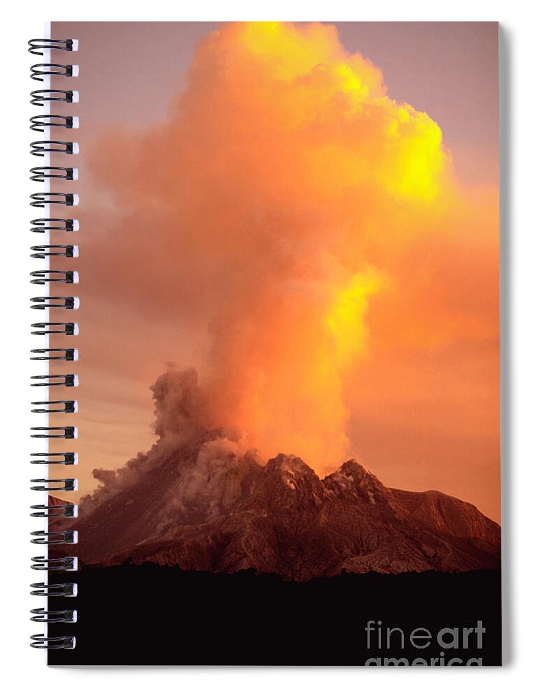 Soufriere Hills Spiral Notebook featuring the photograph Soufriere Hills Volcano by Stephen & Donna O'Meara / Volcano Watch Int'l