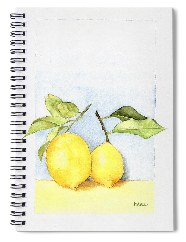 Lemons Spiral Notebook featuring the painting Soul Mates by Catherine Bede