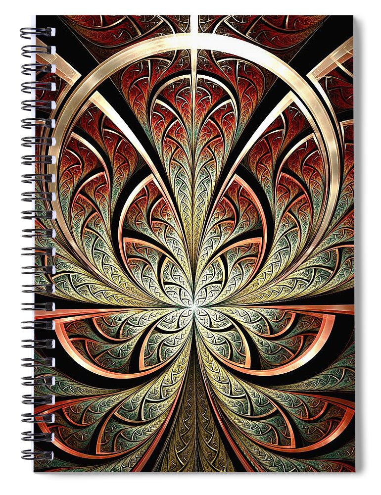 Malakhova Spiral Notebook featuring the digital art South Gates by Anastasiya Malakhova