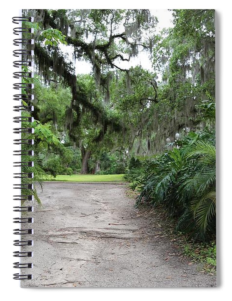 Southern Spiral Notebook featuring the photograph Southern Garden Welcome by Carol Groenen