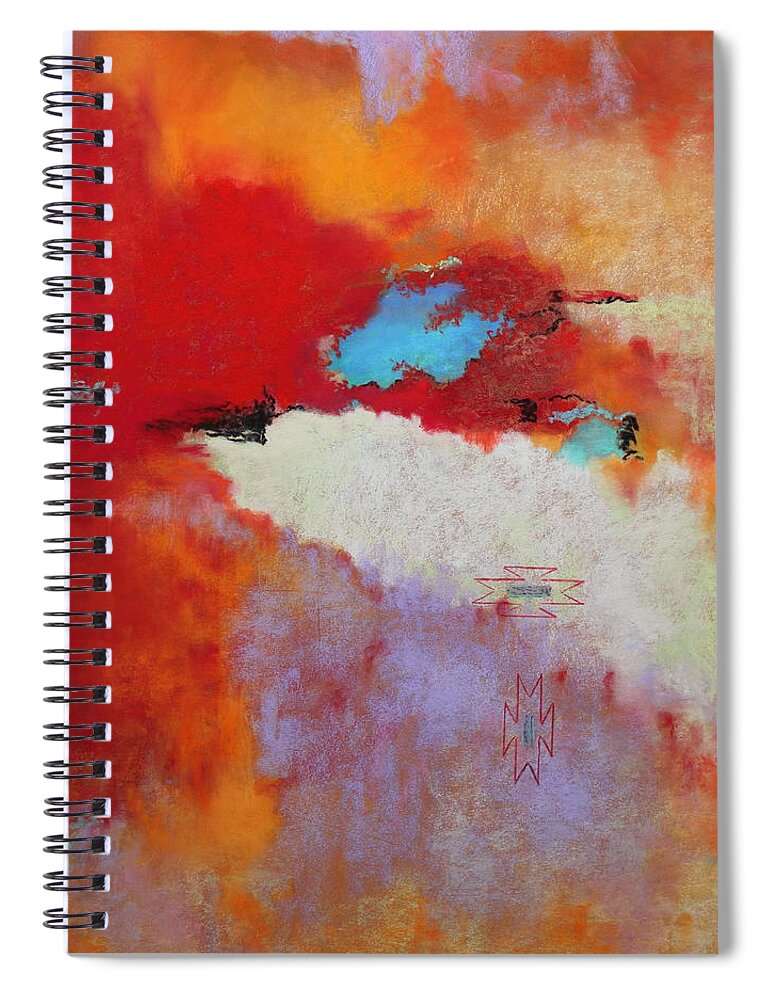 Southwest Spiral Notebook featuring the pastel Southwest Color Burst by M Diane Bonaparte