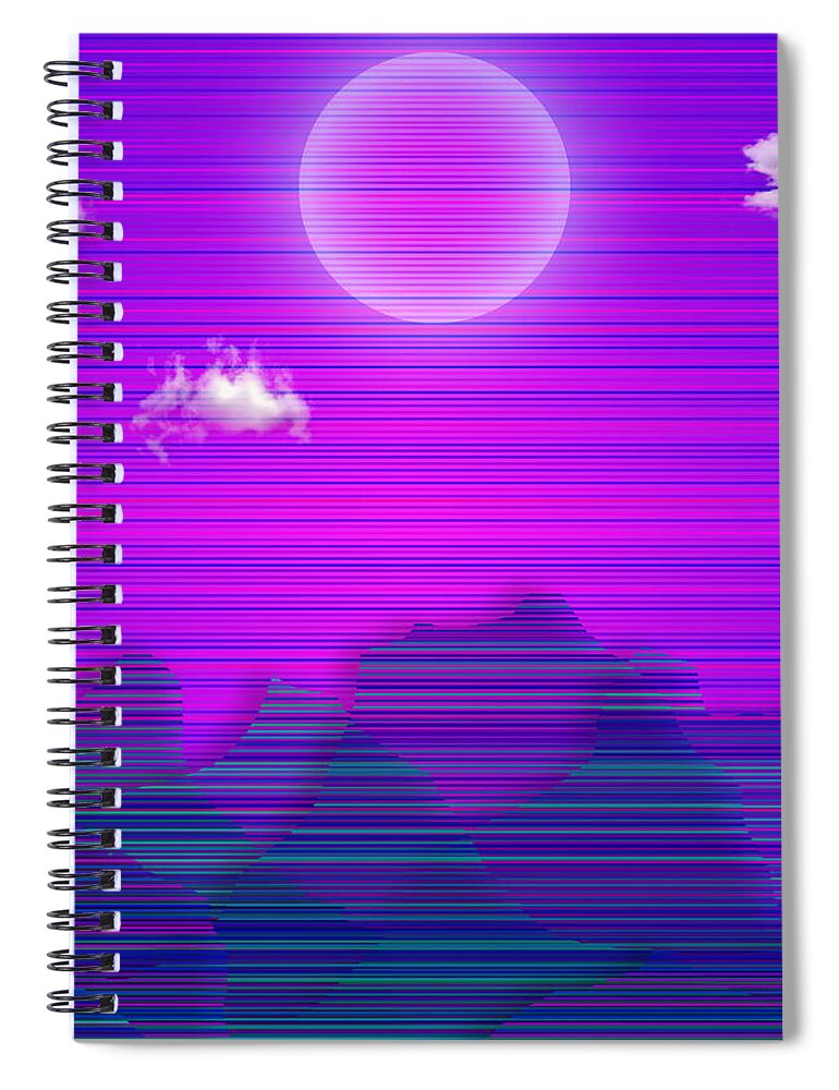 Southwestern Spiral Notebook featuring the digital art Southwestern II by Bruce Rolff