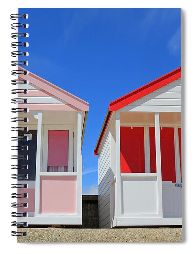 Southwold Spiral Notebook featuring the photograph Southwold Beach Huts by Julia Gavin