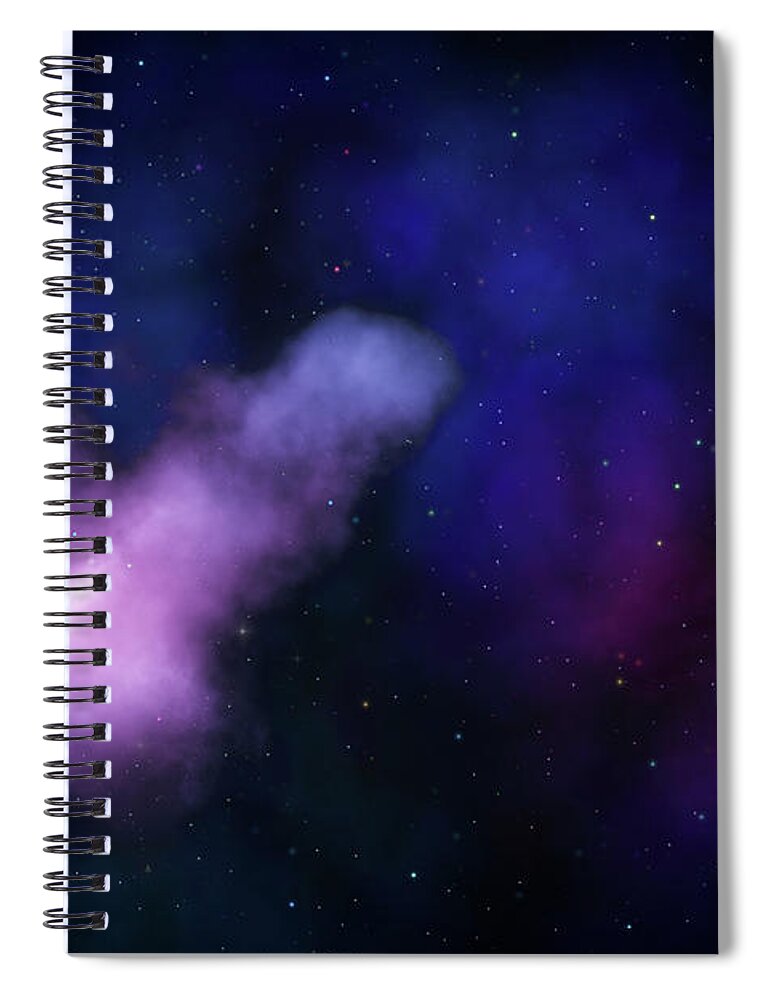 Galaxy Spiral Notebook featuring the photograph Space by Dem10