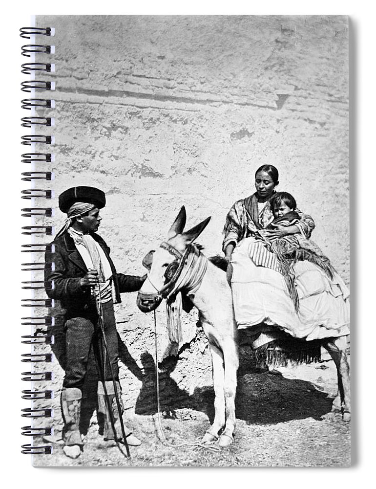 1880 Spiral Notebook featuring the photograph Spain Gypsies, C1860-80 by Granger