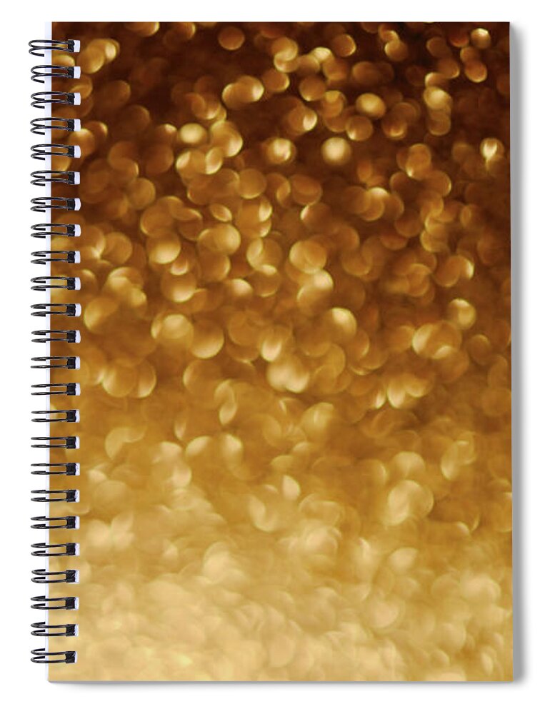 Sparkling Gold Background Spiral Notebook by Moncherie 