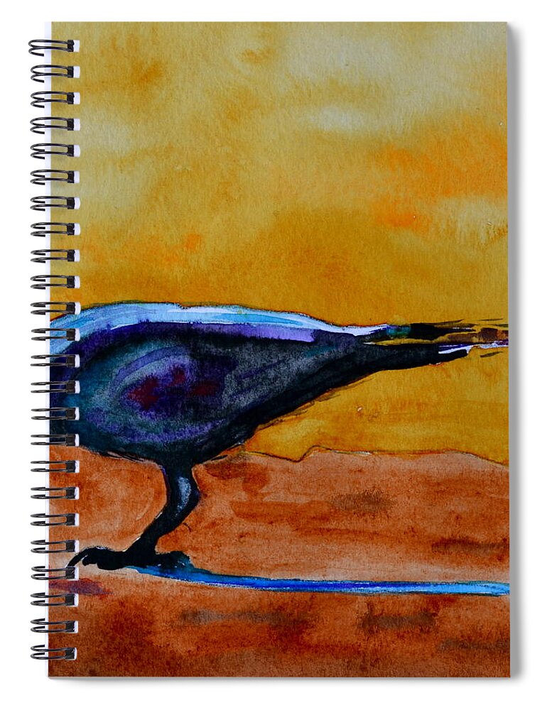 Crow Spiral Notebook featuring the painting Special Treat by Beverley Harper Tinsley