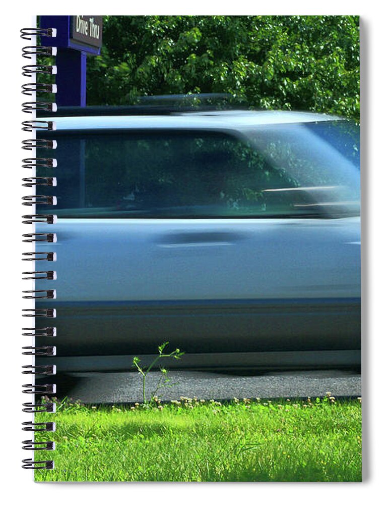 Signs Spiral Notebook featuring the photograph Speeding Gas Prices by Karol Livote
