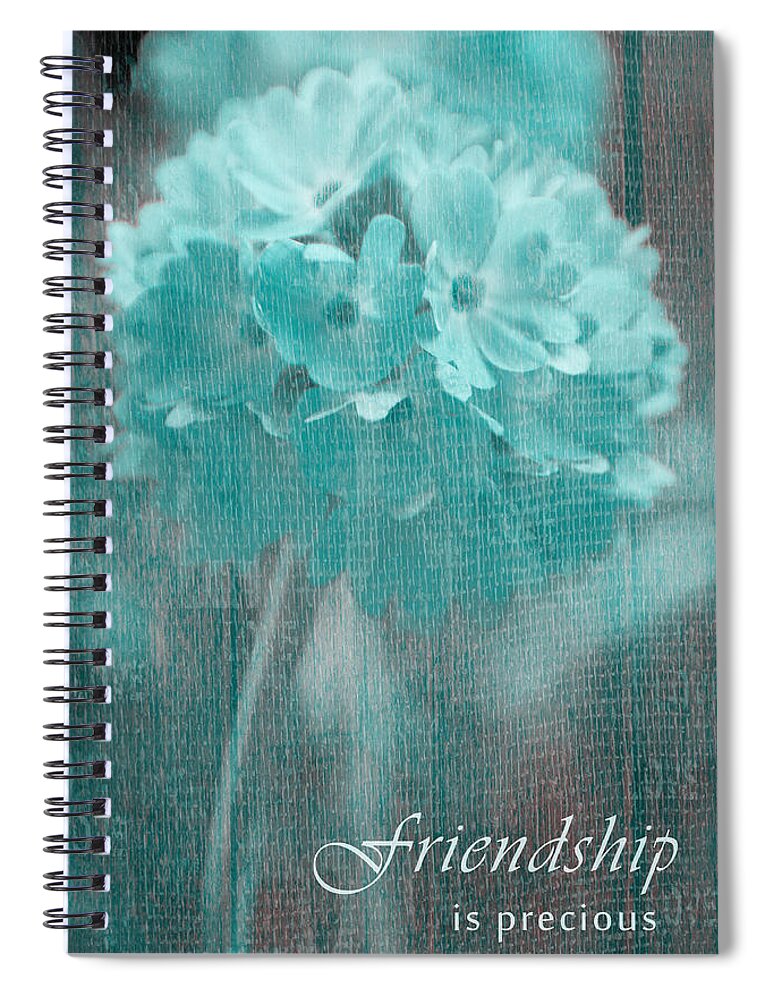 Design Spiral Notebook featuring the photograph Sphere Floral - gr13tq - Frienship by Variance Collections