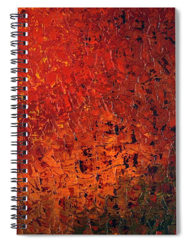 Spicey Spiral Notebook featuring the painting Spicey by Linda Bailey
