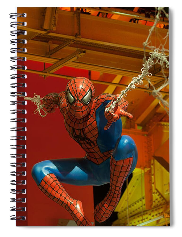 Christmas In Nyc Spiral Notebook featuring the photograph Spider Man by Paul Mangold