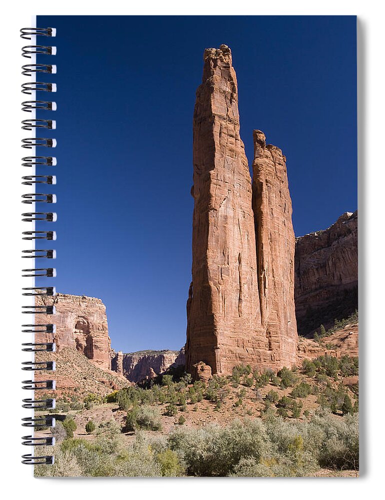 Feb0514 Spiral Notebook featuring the photograph Spider Rock Canyon De Chelly by Tom Vezo