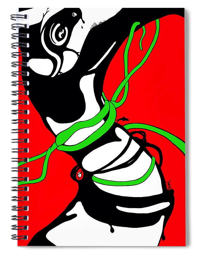 Tornado Spiral Notebook featuring the digital art Spinner by Craig Tilley