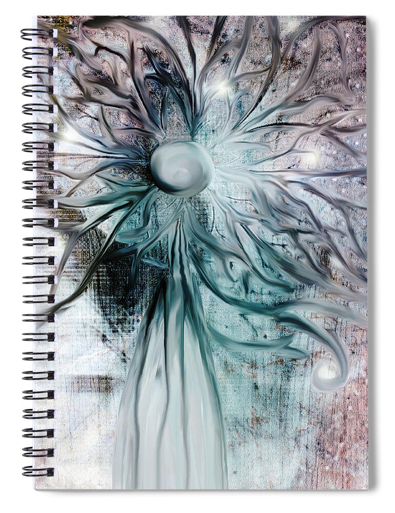 Spiritual Growth Spiral Notebook featuring the digital art Spiritual Growth by Linda Sannuti