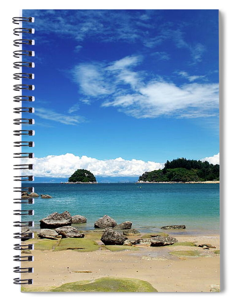 Scenics Spiral Notebook featuring the photograph Split Apple Rock, Abel Tasman National by Lazingbee