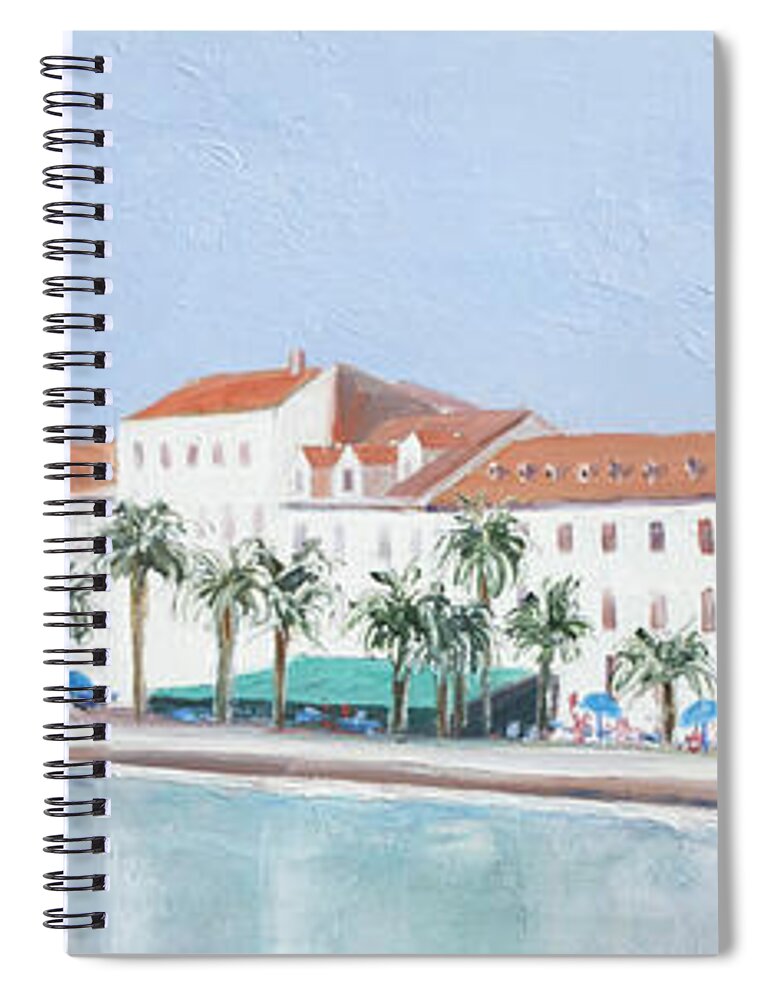 Split Spiral Notebook featuring the painting Split Croatia Adriatic Coast by Jan Matson