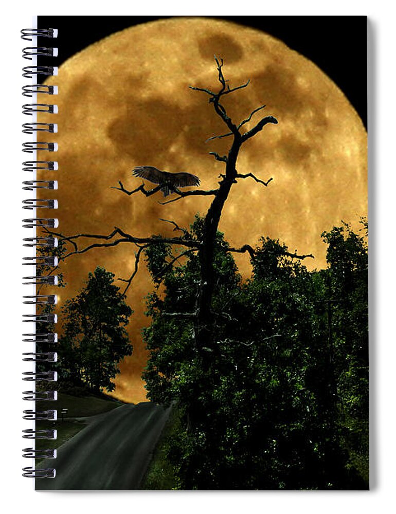 Moon Spiral Notebook featuring the photograph Spooky Road by David Yocum