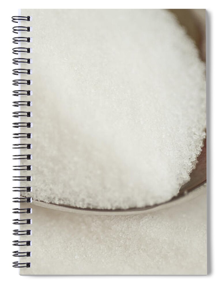 Abundance Spiral Notebook featuring the photograph Spoon Full Of Sugar by Jim Corwin