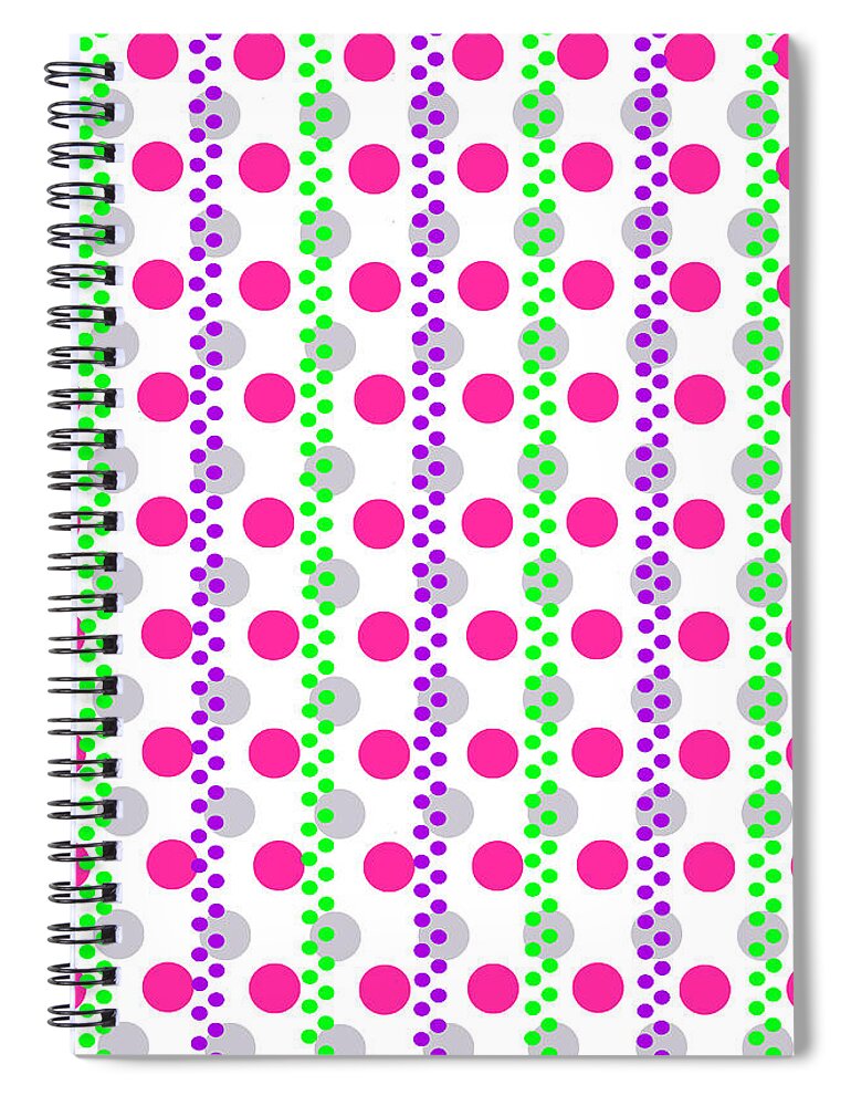 Digital Spiral Notebook featuring the digital art Spotty Stripe by Louisa Hereford