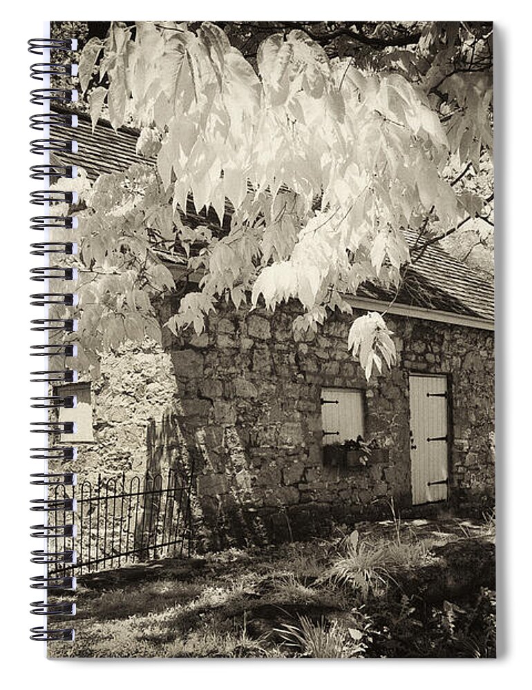 Infrared Spiral Notebook featuring the photograph Spring Creek Mill by Paul W Faust - Impressions of Light